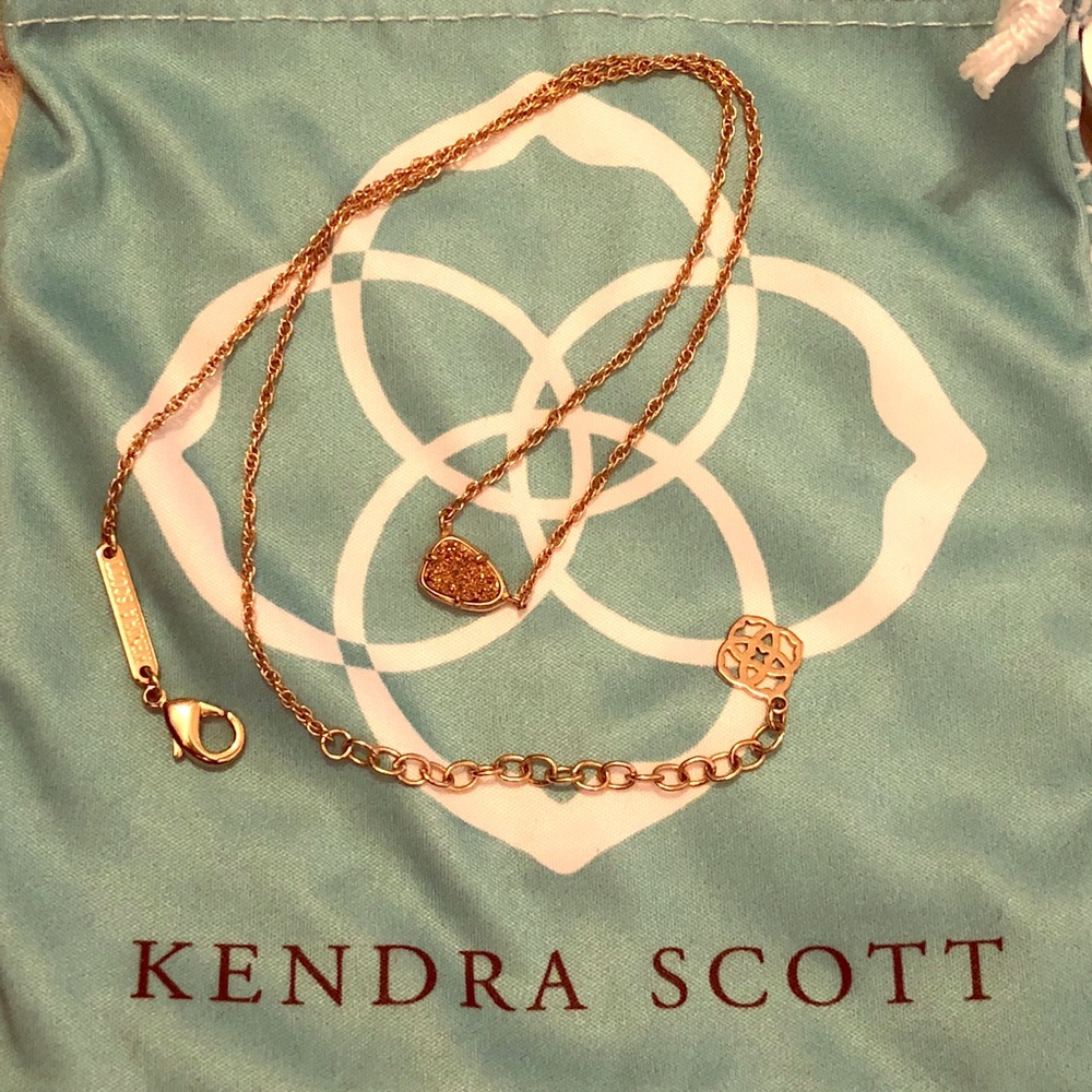 Kendra Scott Rose Gold Druzy Necklace